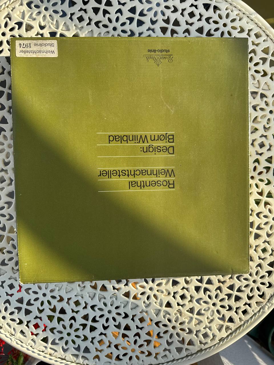 Unikat Rosenthal Studio-Linie „Weihnachtsteller 1974” z OSOBISTYM AUTOGRAFEM Bjørna Wiinblada – Balthasar (29 cm, OVP)
