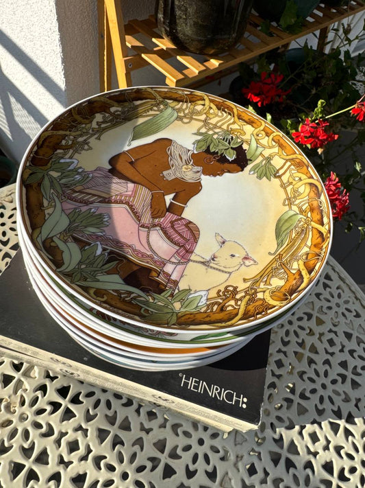 Pełna kolekcja 12 talerzy ściennych Heinrich Villeroy & Boch UNICEF „Children of the World” (Nr 1-12)