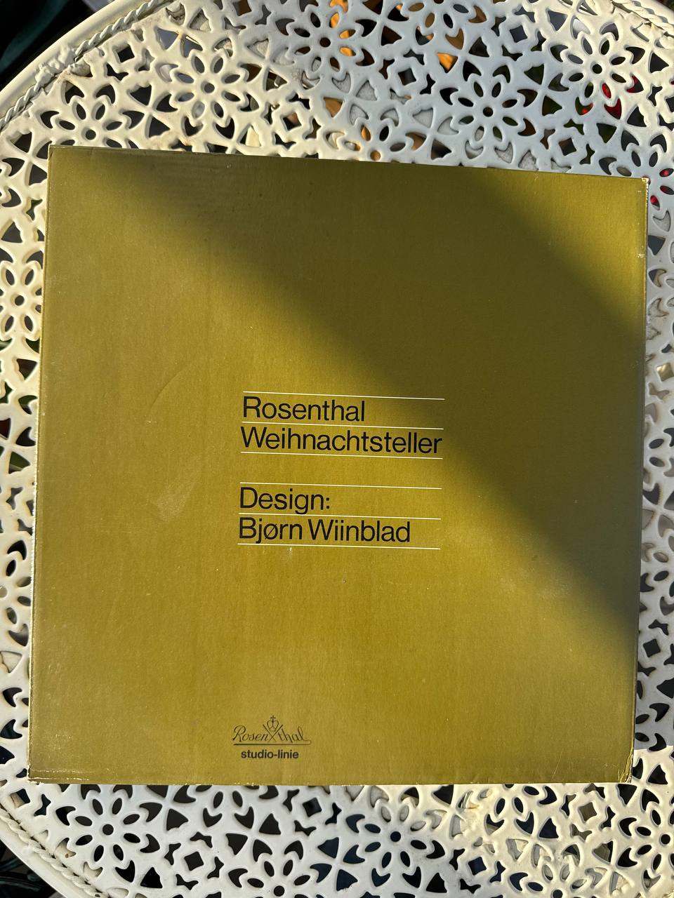 Unikat Rosenthal Studio-Linie „Weihnachtsteller 1975” z OSOBISTYM AUTOGRAFEM Bjørna Wiinblada (29 cm, OVP)