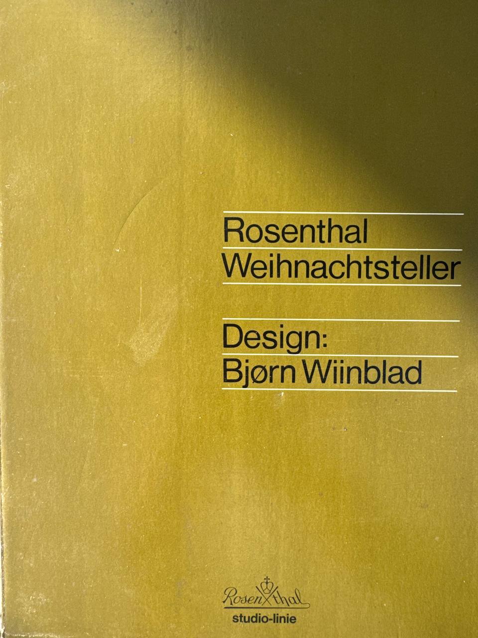 Unikat Rosenthal Studio-Linie „Weihnachtsteller 1975” z OSOBISTYM AUTOGRAFEM Bjørna Wiinblada (29 cm, OVP)