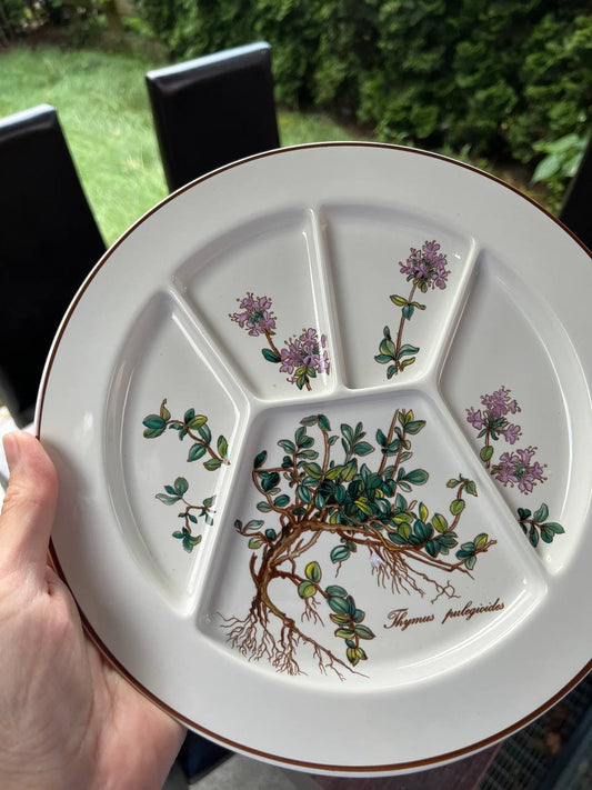 Dzielony talerz do fondue / przekąsek Villeroy & Boch „Botanica” (24,5 cm)