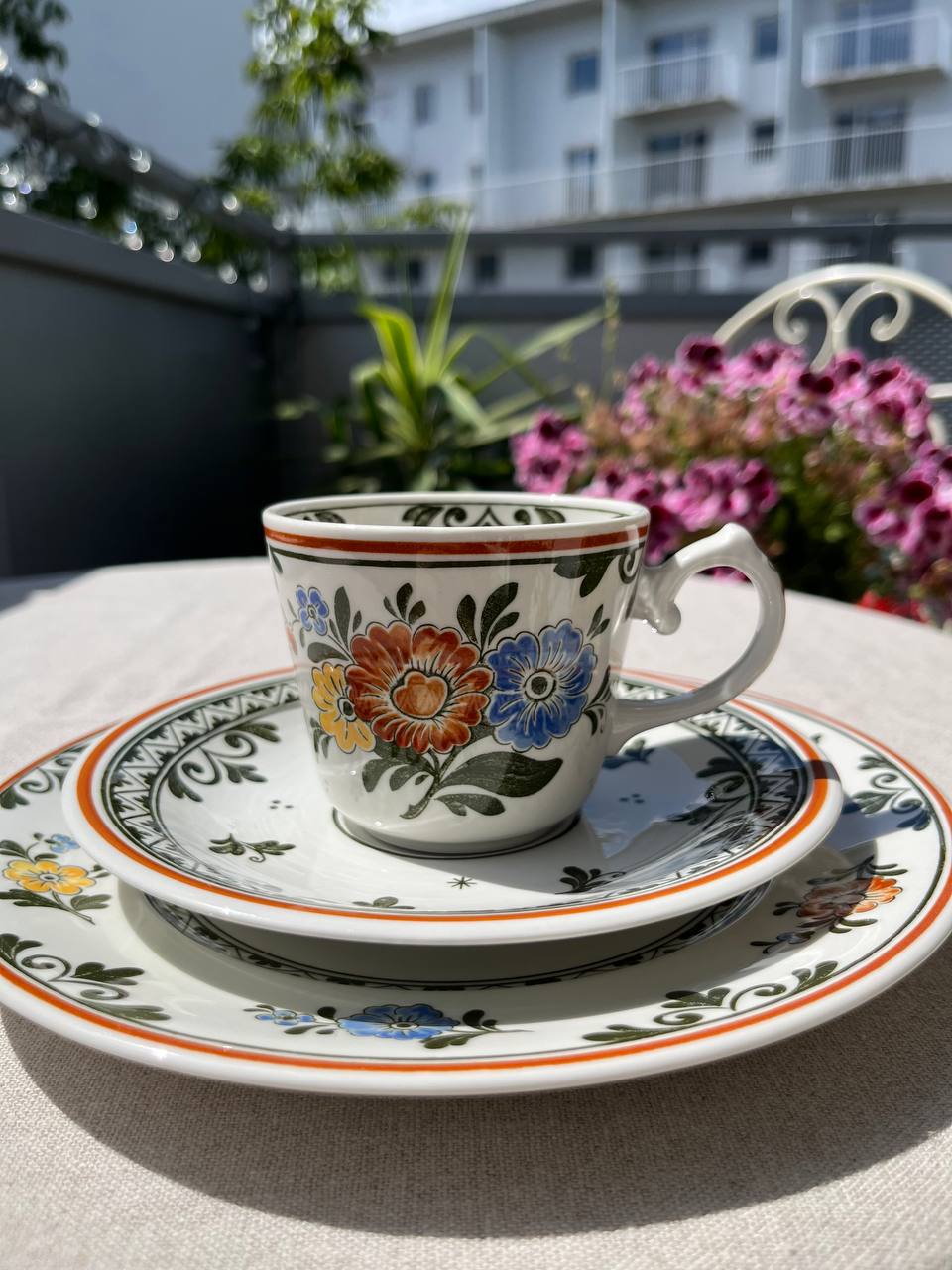 Villeroy & Boch „Alt Amsterdam” – Zestaw Kawowy Trio (Filiżanka, Spodek, Talerz Deserowy)