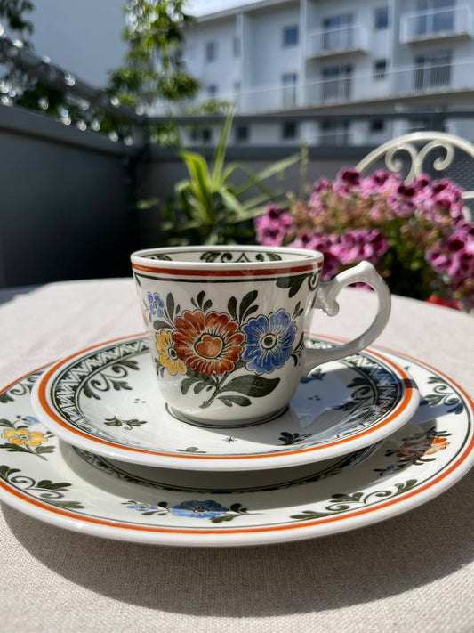 Villeroy & Boch „Alt Amsterdam” – Zestaw Kawowy Trio (Filiżanka, Spodek, Talerz Deserowy)