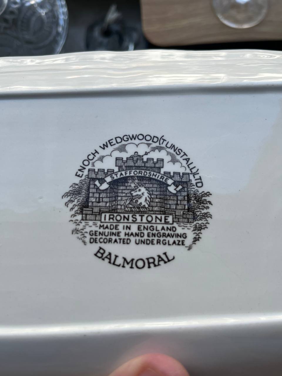 Enoch Wedgwood Tunstall „Balmoral” – Angielski Półmisek / Taca z Uchwytami (Ironstone)