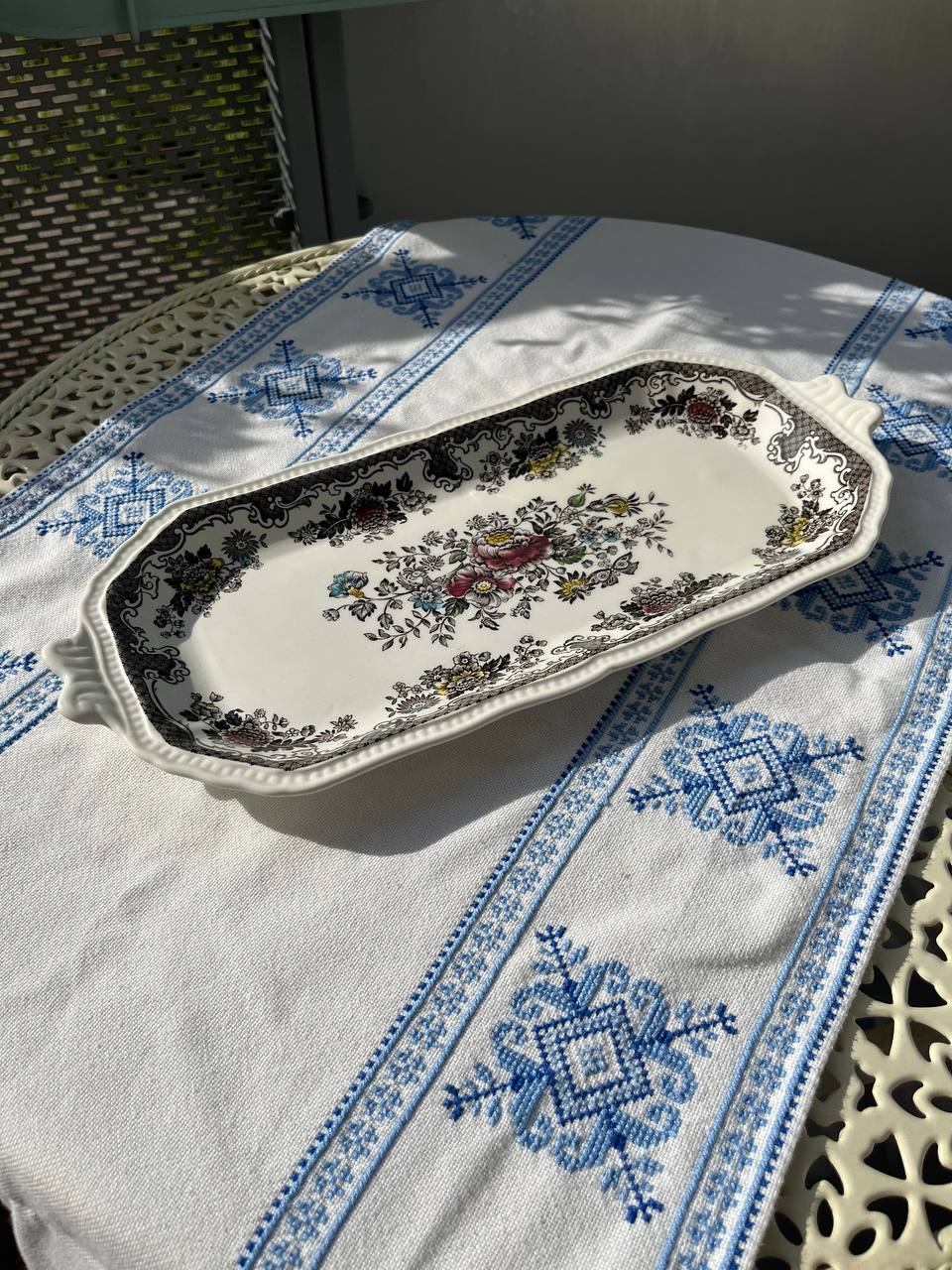 Enoch Wedgwood Tunstall „Balmoral” – Angielski Półmisek / Taca z Uchwytami (Ironstone)