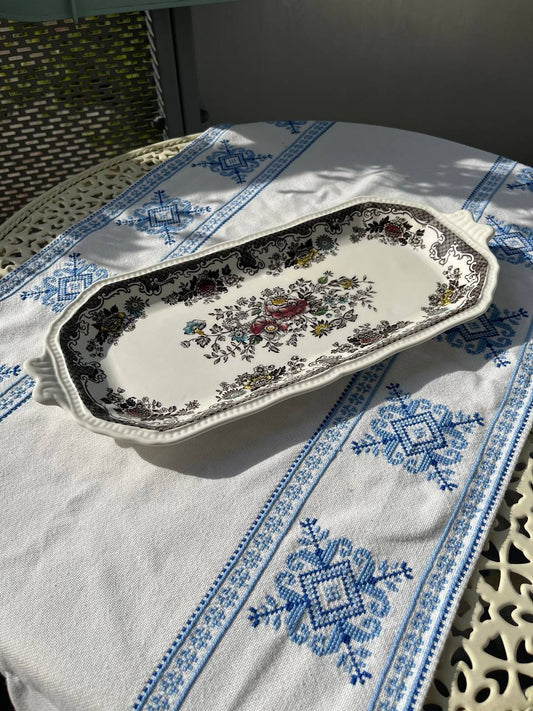 Enoch Wedgwood Tunstall „Balmoral” – Angielski Półmisek / Taca z Uchwytami (Ironstone)