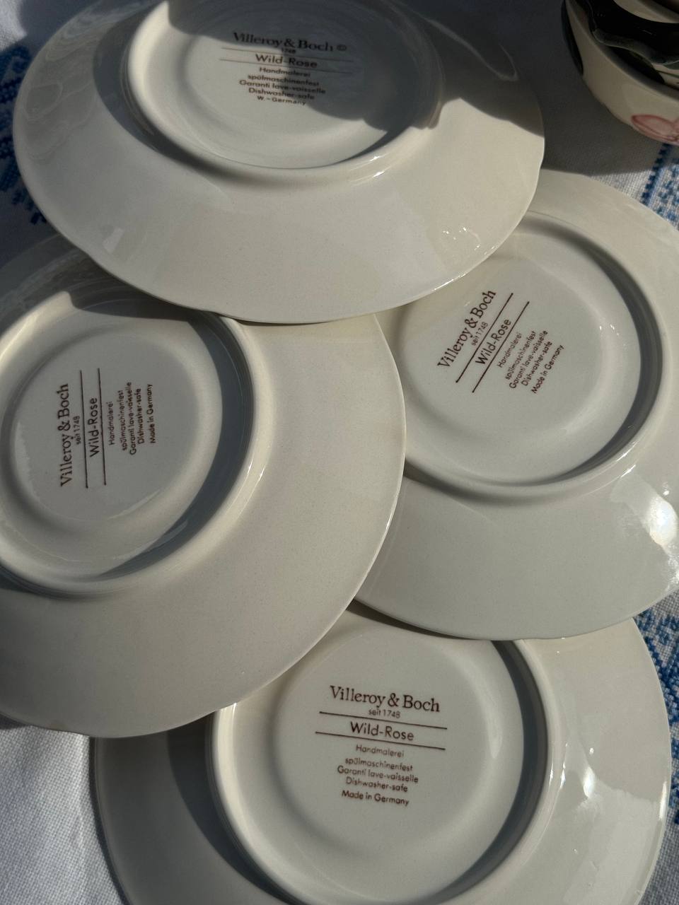 Villeroy & Boch Wild-Rose – Zestaw 4 bulionówek ze spodeczkami (8 el.) Vintage