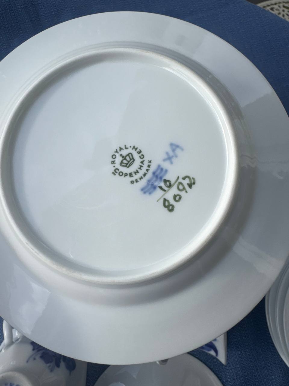 Royal Copenhagen Blå Blomst – Zestaw kawowy dla 6 osób 18 elem. | Porcelana Duńska Ręcznie Malowana