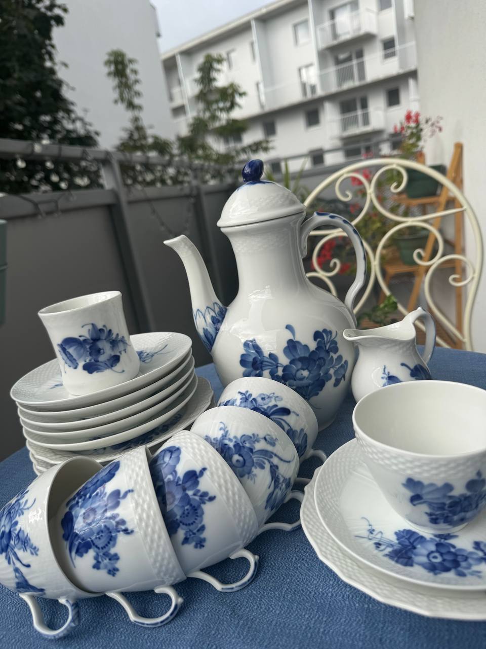 Royal Copenhagen Blå Blomst – Duży serwis kawowy 21 elem. | Porcelana Duńska