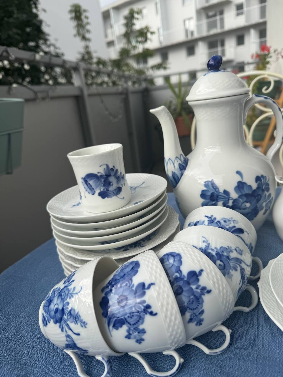 Royal Copenhagen Blå Blomst – Duży serwis kawowy 21 elem. | Porcelana Duńska