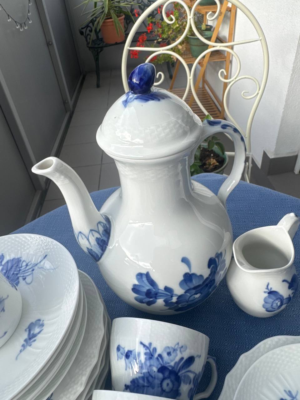 Royal Copenhagen Blå Blomst – Duży serwis kawowy 21 elem. | Porcelana Duńska