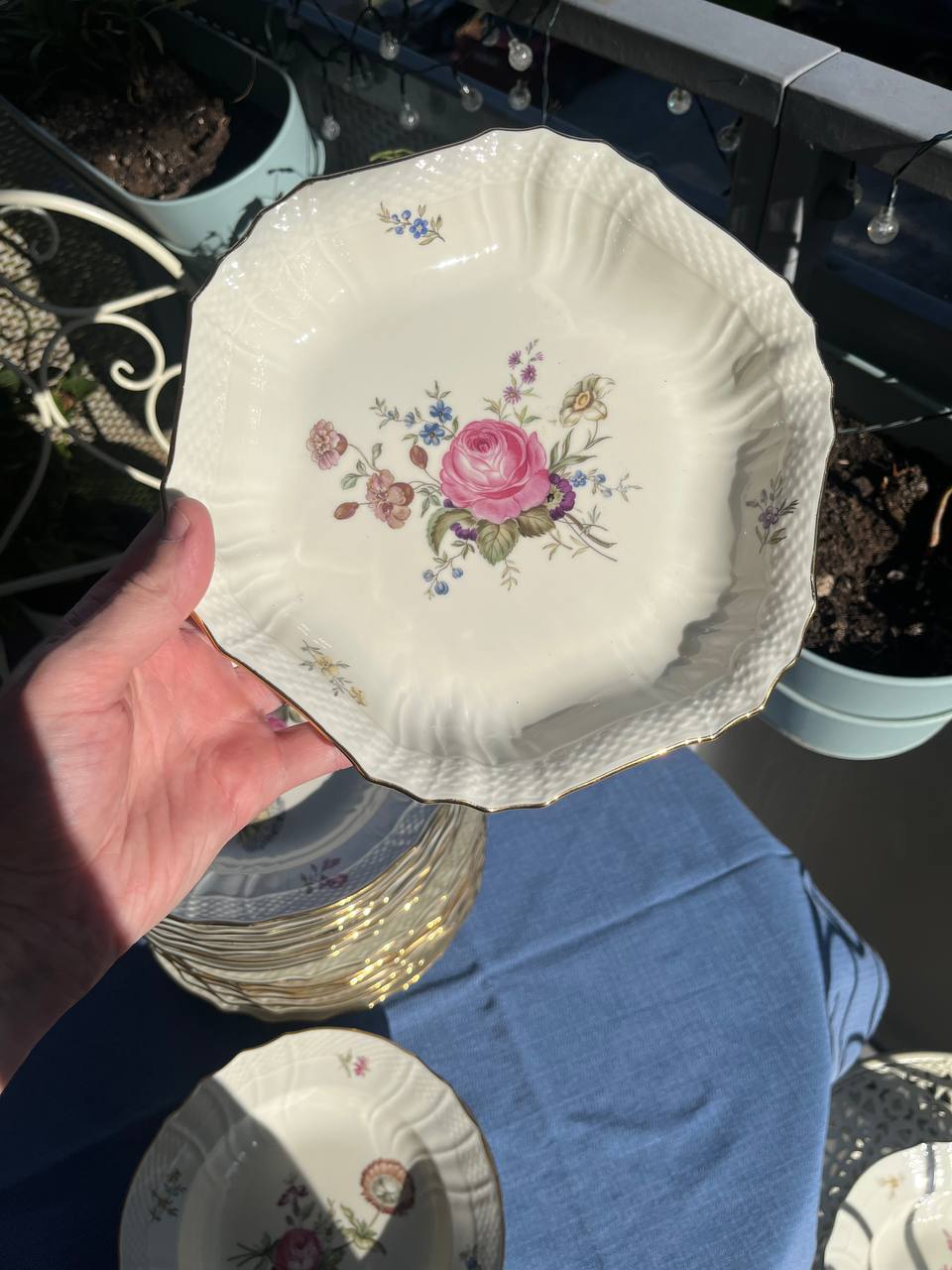 Royal Copenhagen Frijsenborg – Zestaw talerzy głębokich i mis | Porcelana Duńska