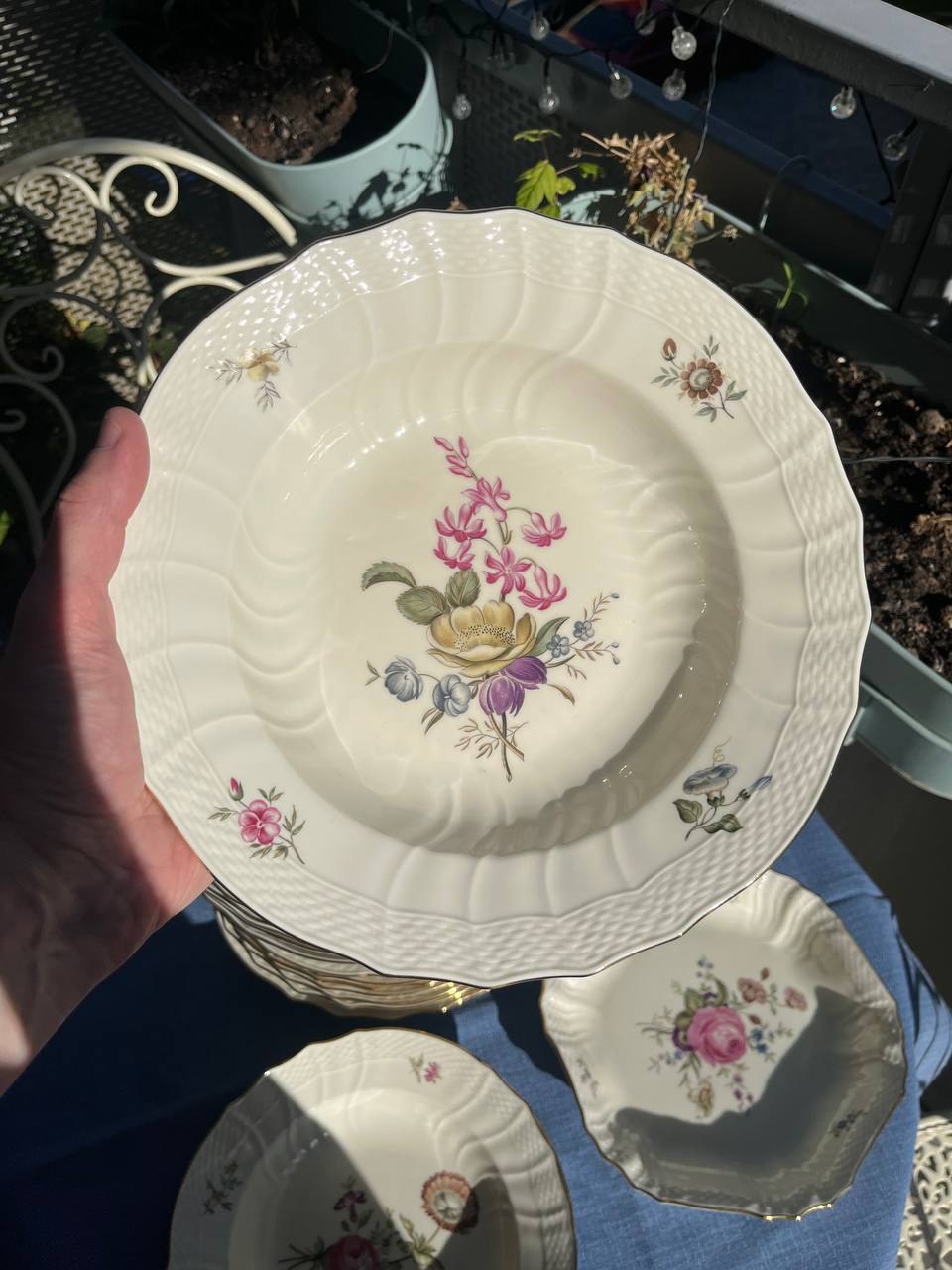 Royal Copenhagen Frijsenborg – Zestaw talerzy głębokich i mis | Porcelana Duńska